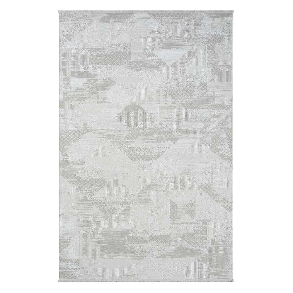 Kurzfloriger Teppich in Beige & Creme - Helsico