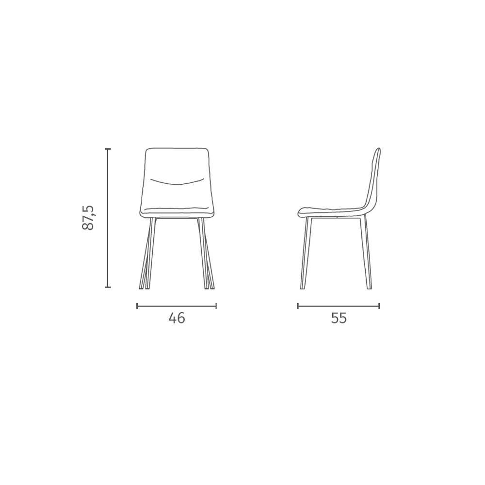 Esszimmerstuhl-Quartett in Beige - Daglinda (4er Set)