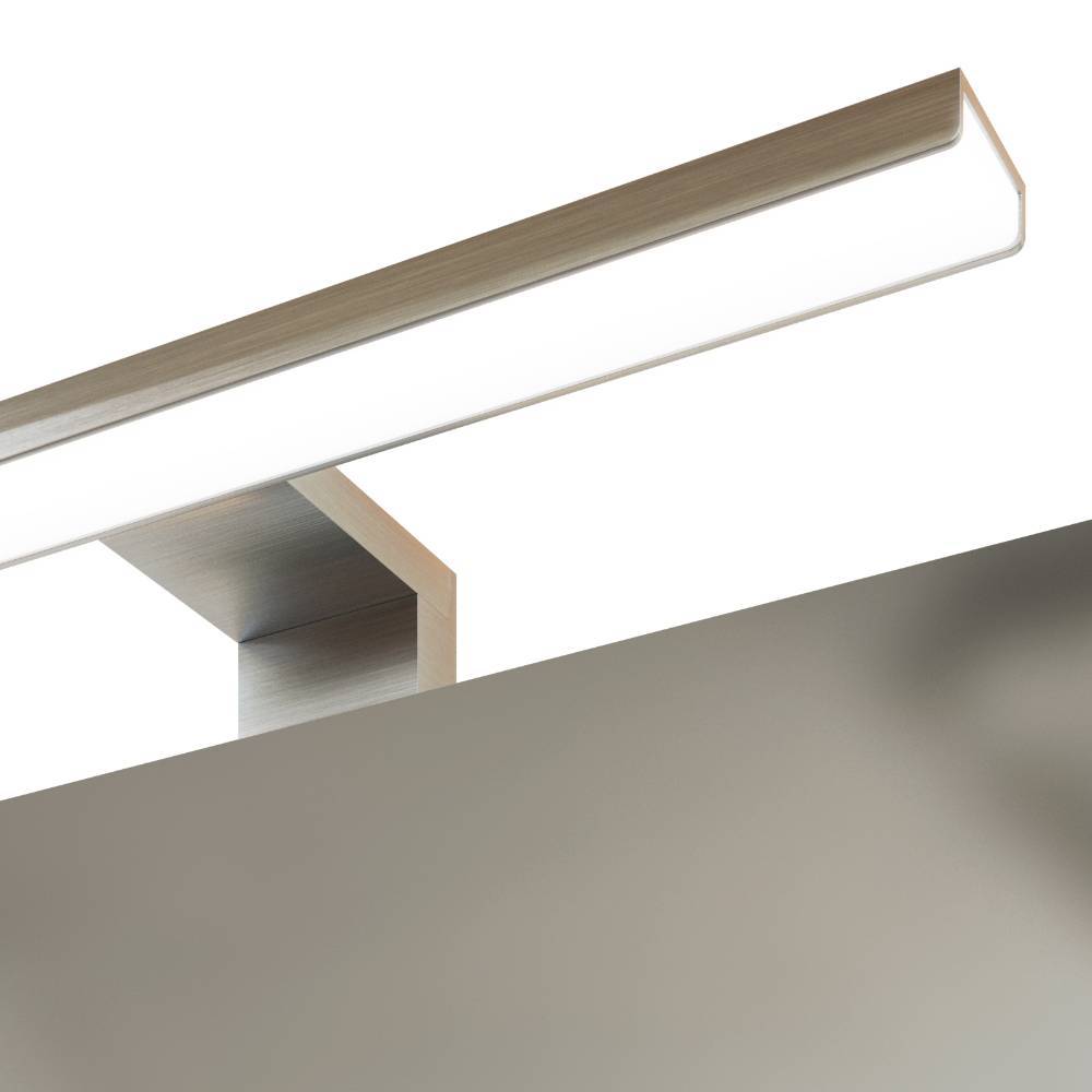 100cm Badezimmer-Spiegelschrank in Mattweiß - Yvonja