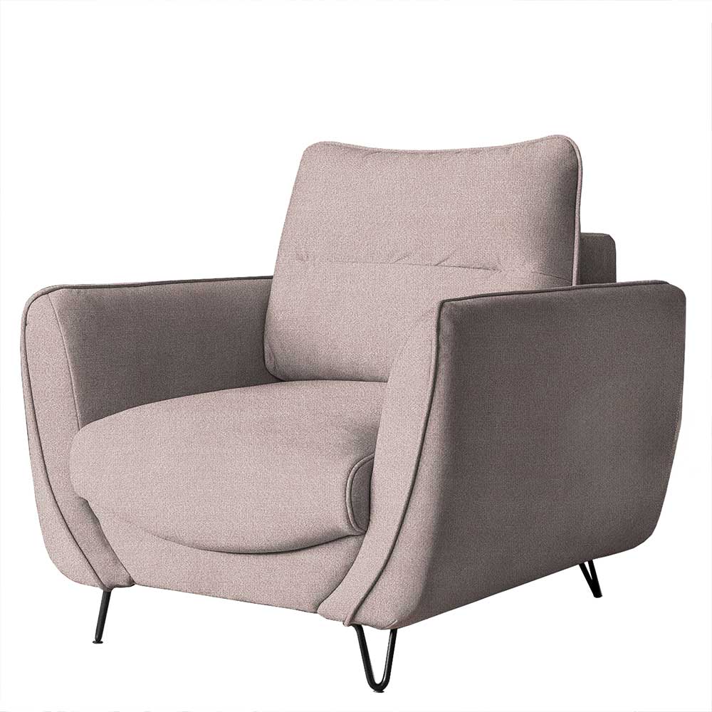 Wohnzimmer Sessel in Hellrosa - Udiessa