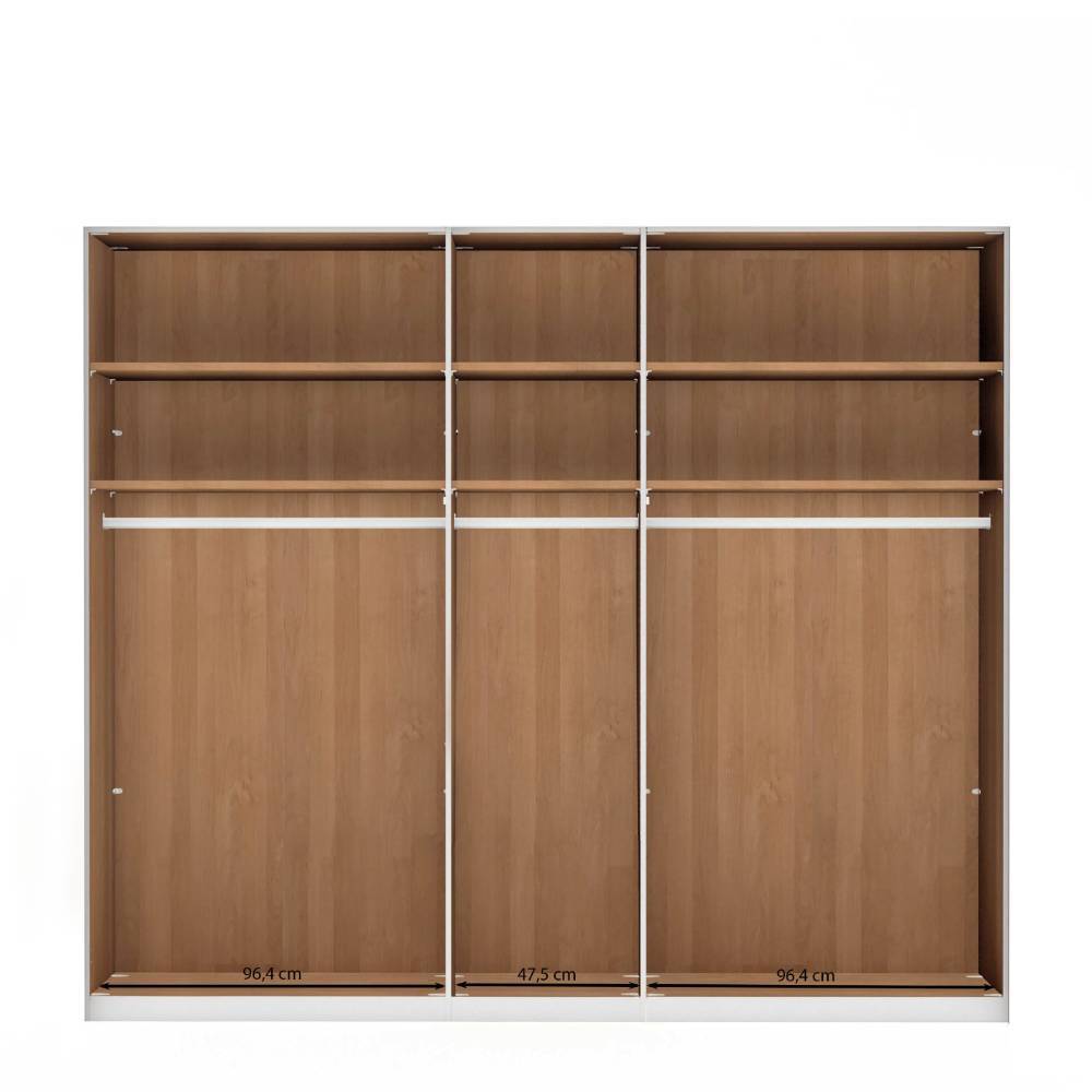 Glasfront-Kleiderschrank mit fünf Türen - Hung