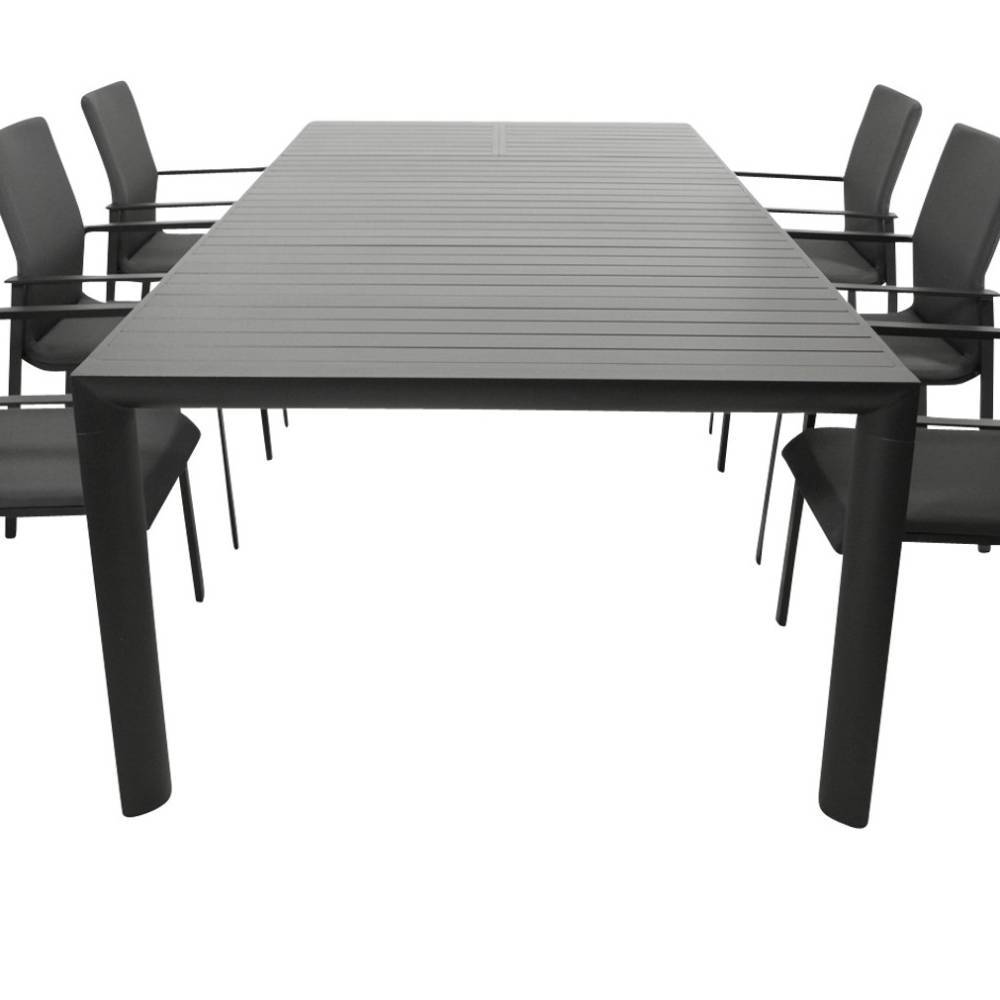 Garten-Essgruppe mit breitem Tisch - Enetta (siebenteilig)