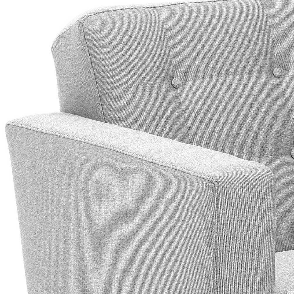 Hellgraues Zweisitzer Sofa mit Federkern - Amberg