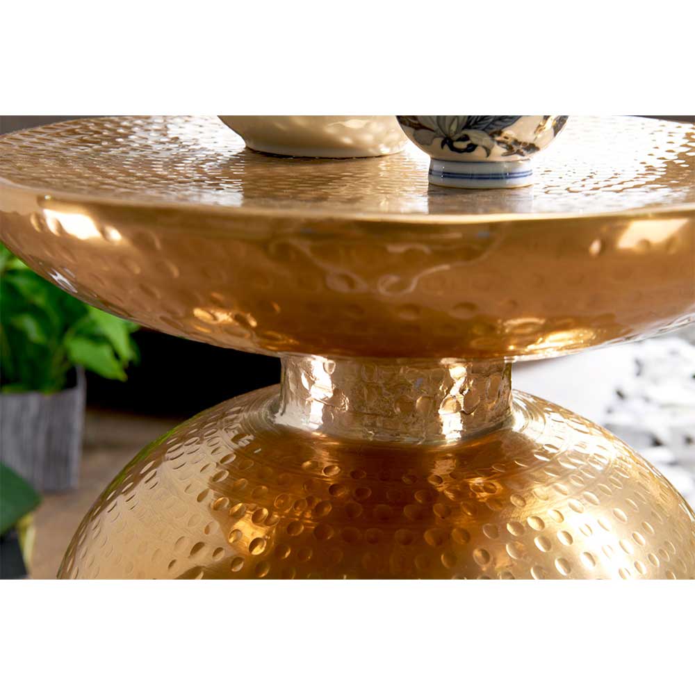 Orientalisch inspirierter Alu Tisch in Gold - Luisa