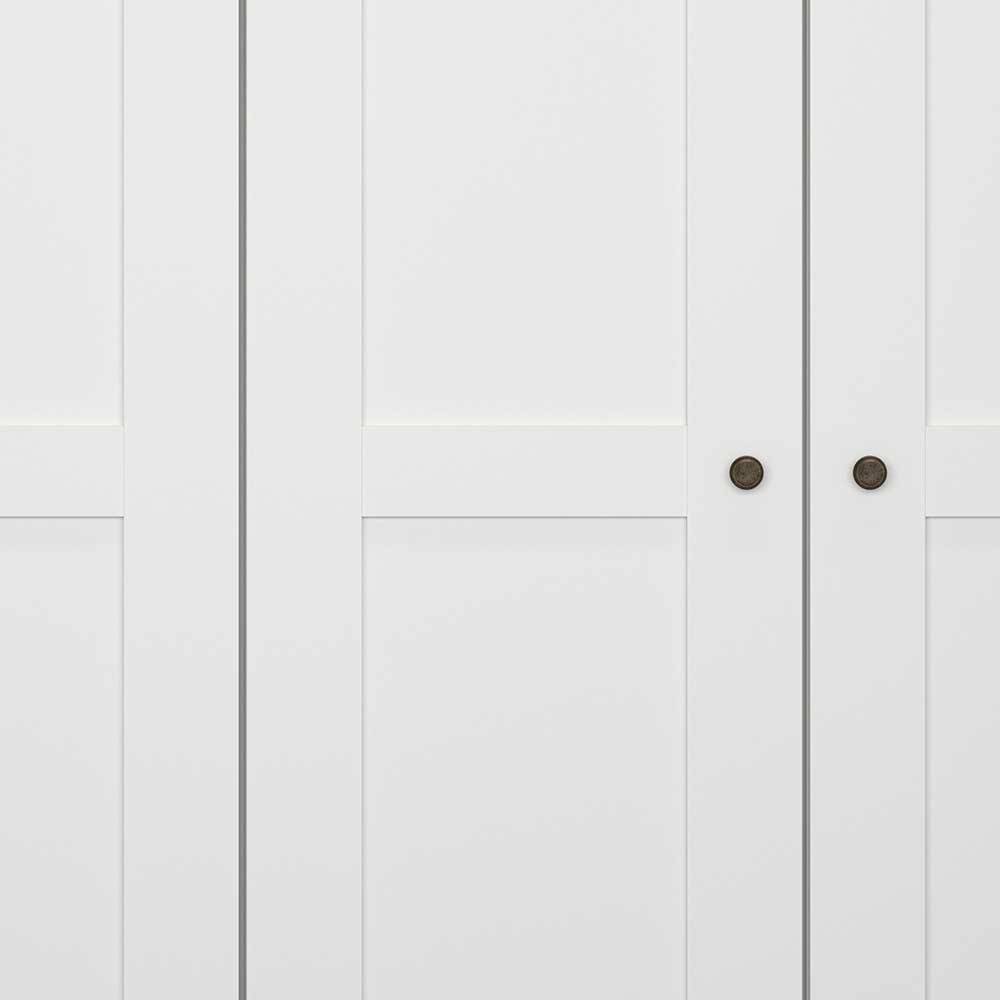 Schlafzimmer Kleiderschrank in Weiß 4-türig - Flinn