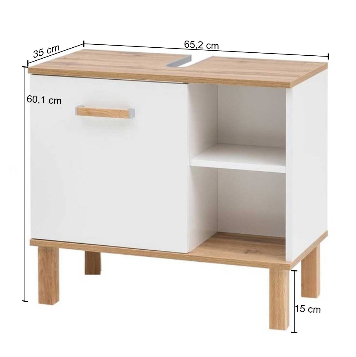 Badmöbel Komplettset in Weiß - Utiona (sechsteilig)