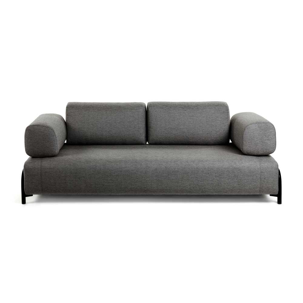 Stylisches Sofa für drei Personen in Grau - Bluevino