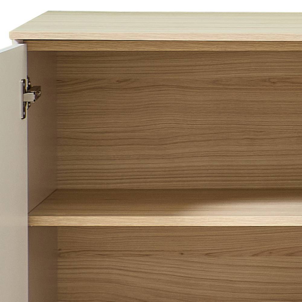 Sideboard in Hellgrau und Eiche Hell - Rovigo