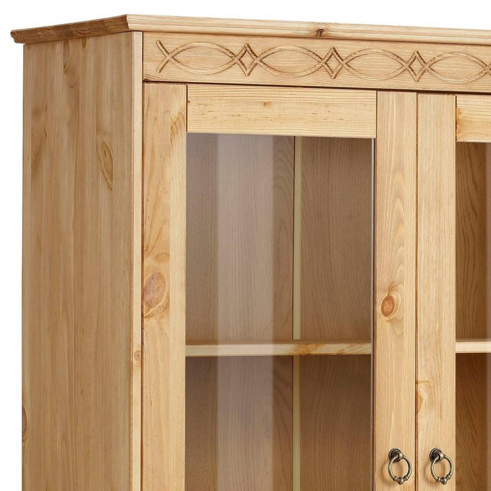 Kiefernholz Vitrine gebeizt und geölt - Goro