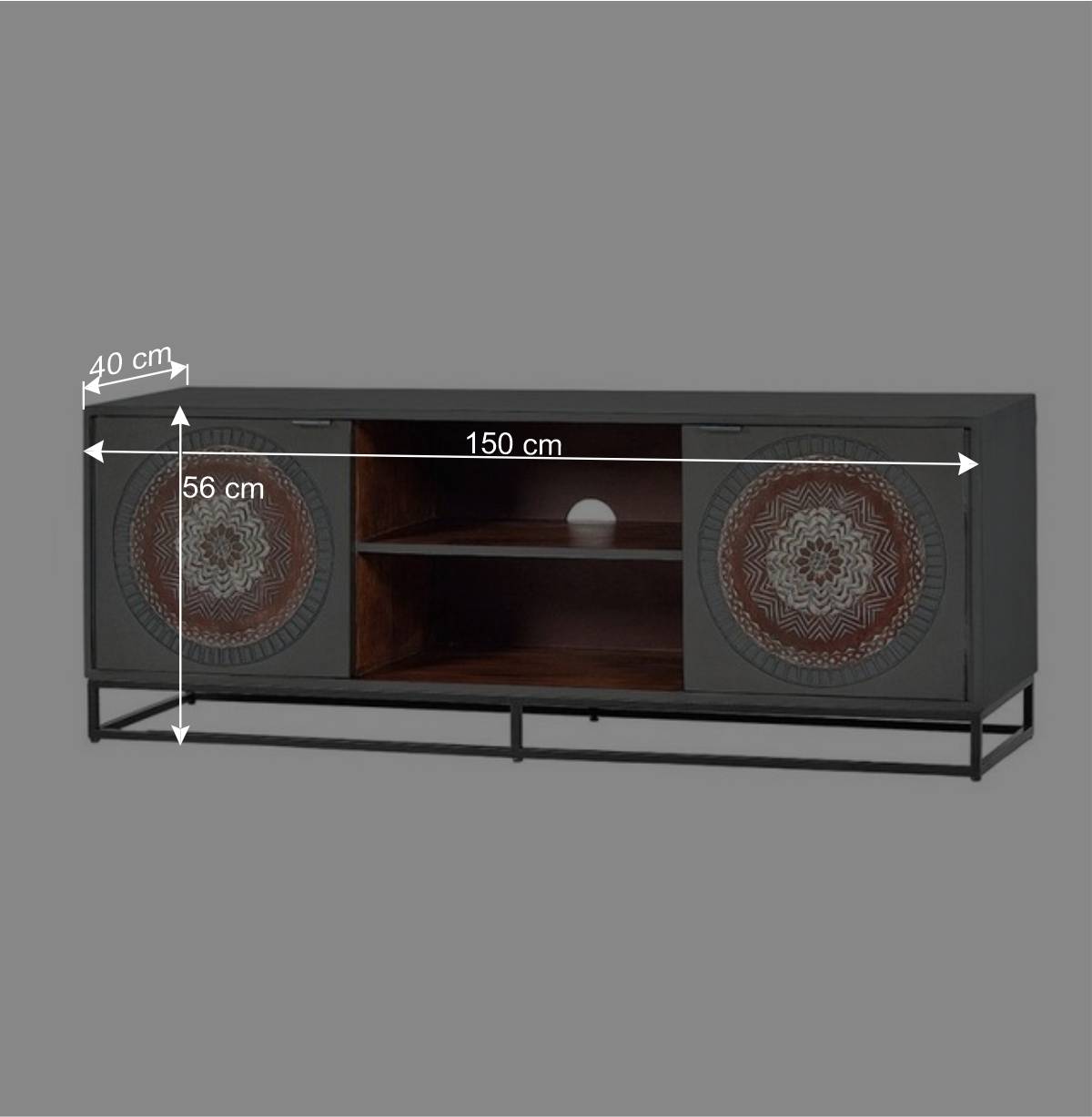 TV Lowboard - dekorativ mit Mandalas - Mesusco
