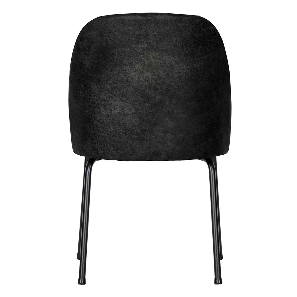 Schwarze Stühle aus Recyclingleder - Amaikan (2er Set)