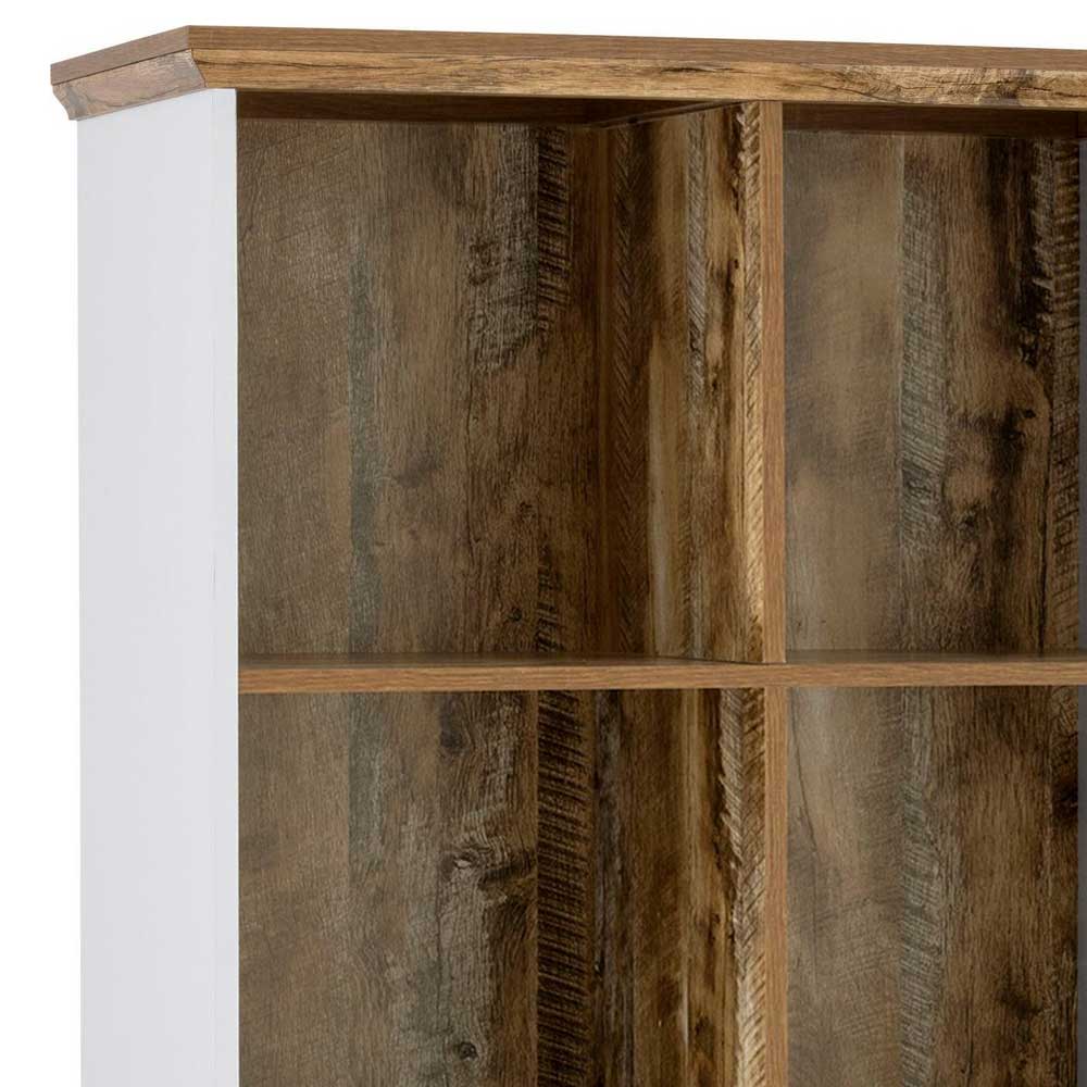 Bücherregal in Holz verwittert Dekor - Heico