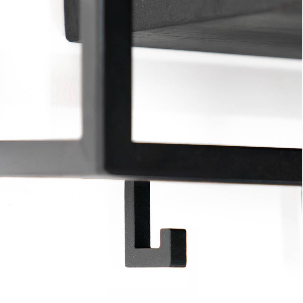 Schwarze Design-Wandgarderobe aus Stahl - Jaliasda