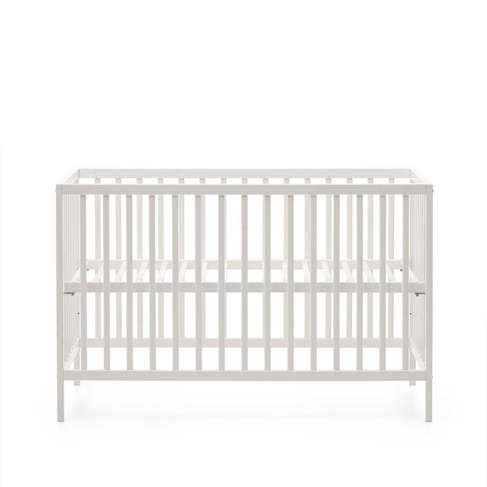Weißes Babybett mit Rundum-Gitter - Tijong