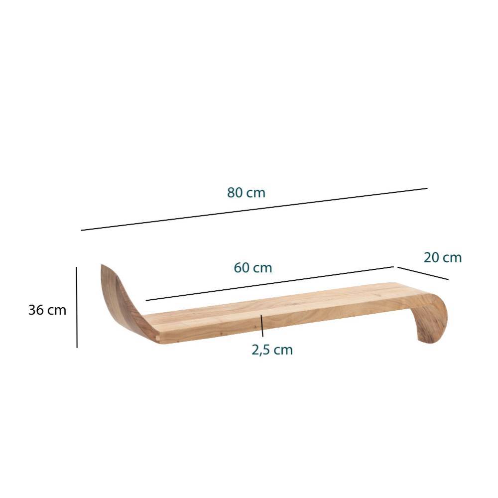 Mangoholz Wandboard im Skandi Design mit Maßen und Abmessungen – Totroma