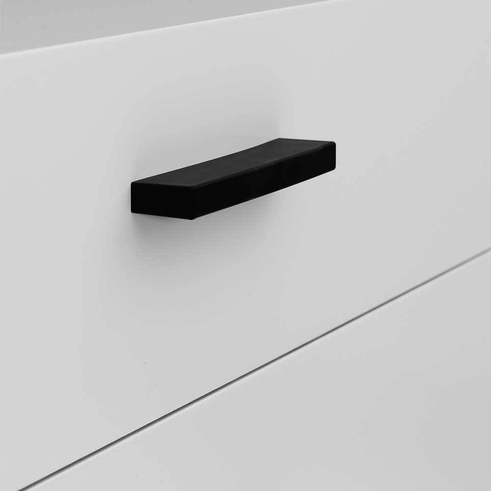 Weißes Sideboard mit Metall-Bügelgestell - Heydna