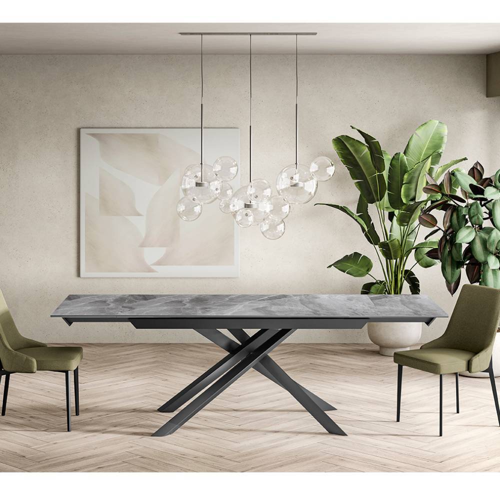 Ausziehtisch in Grau Marmoroptik - Ziamo
