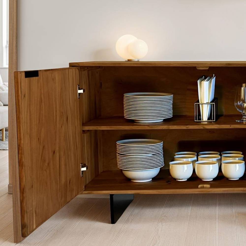 Kombi-Sideboard aus Akazie Massivholz - Sharmota