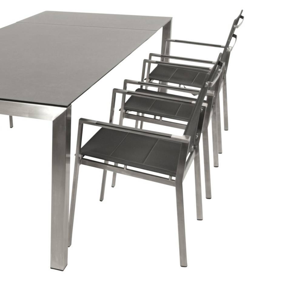 Garten-Esstischgruppe in modernem Design - Regine (siebenteilig)