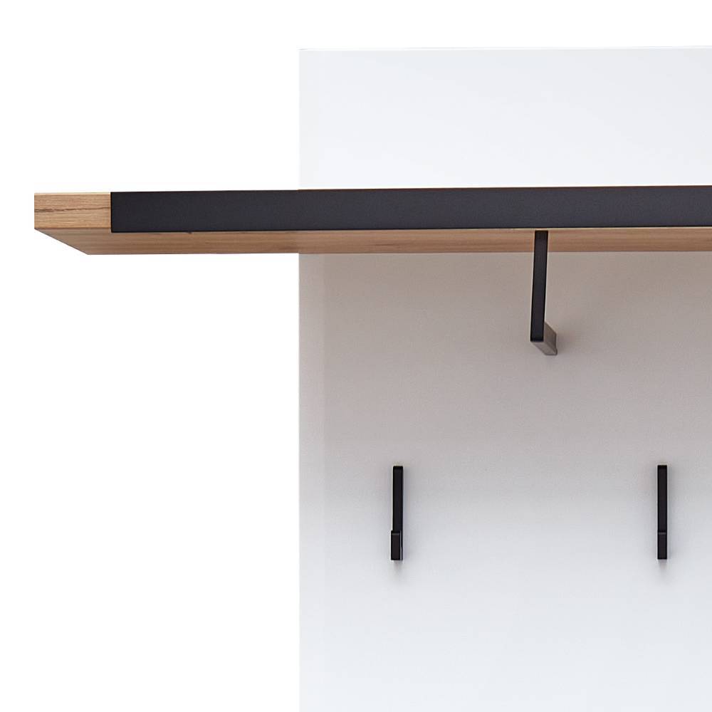 Wandgarderobe mit Spiegel in Weiß - Niam