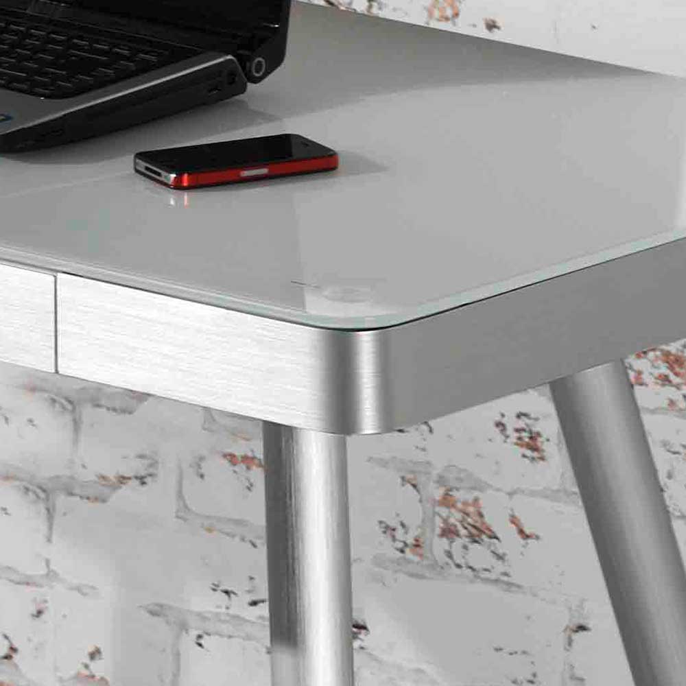 Retro Schreibtisch Isa aus Aluminium