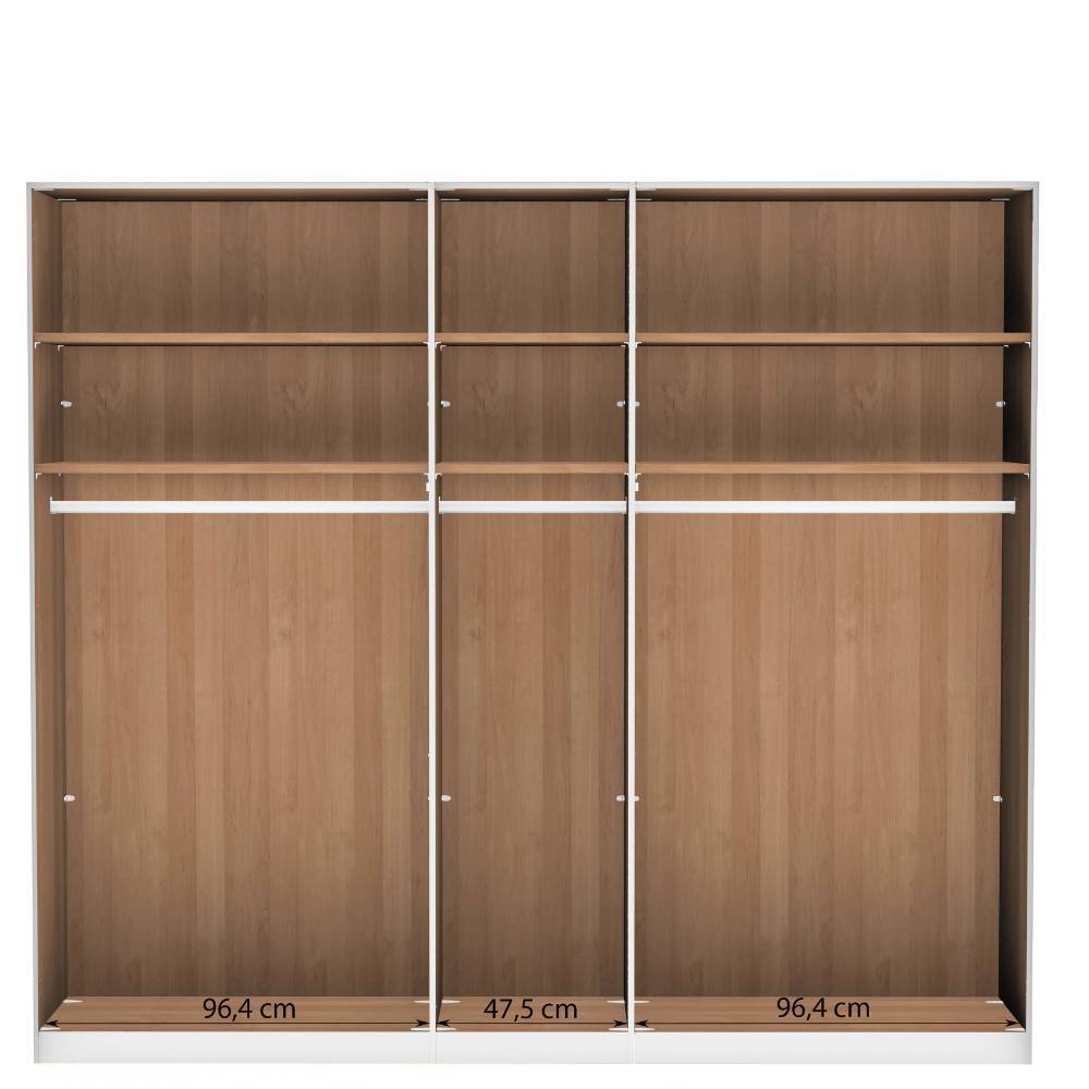 5-türiger Kleiderschrank in Erle teilmassiv - Dilacco