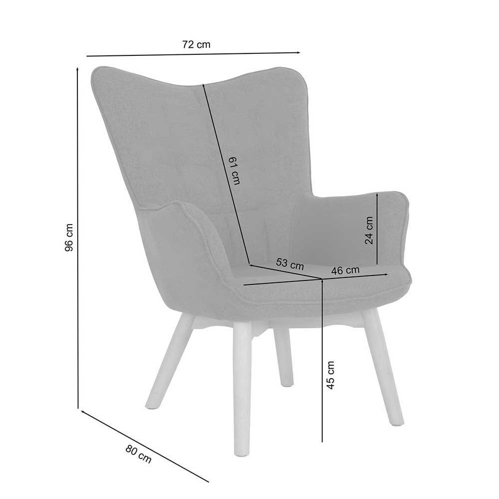 Sessel mit Hocker Set - Jansonma (zweiteilig)