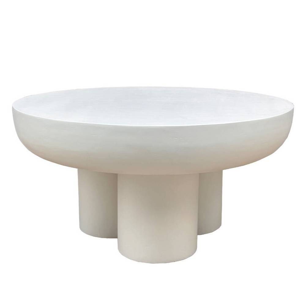 Scandi Chic Couchtisch mit Struktur Kalkputz - Usilvea