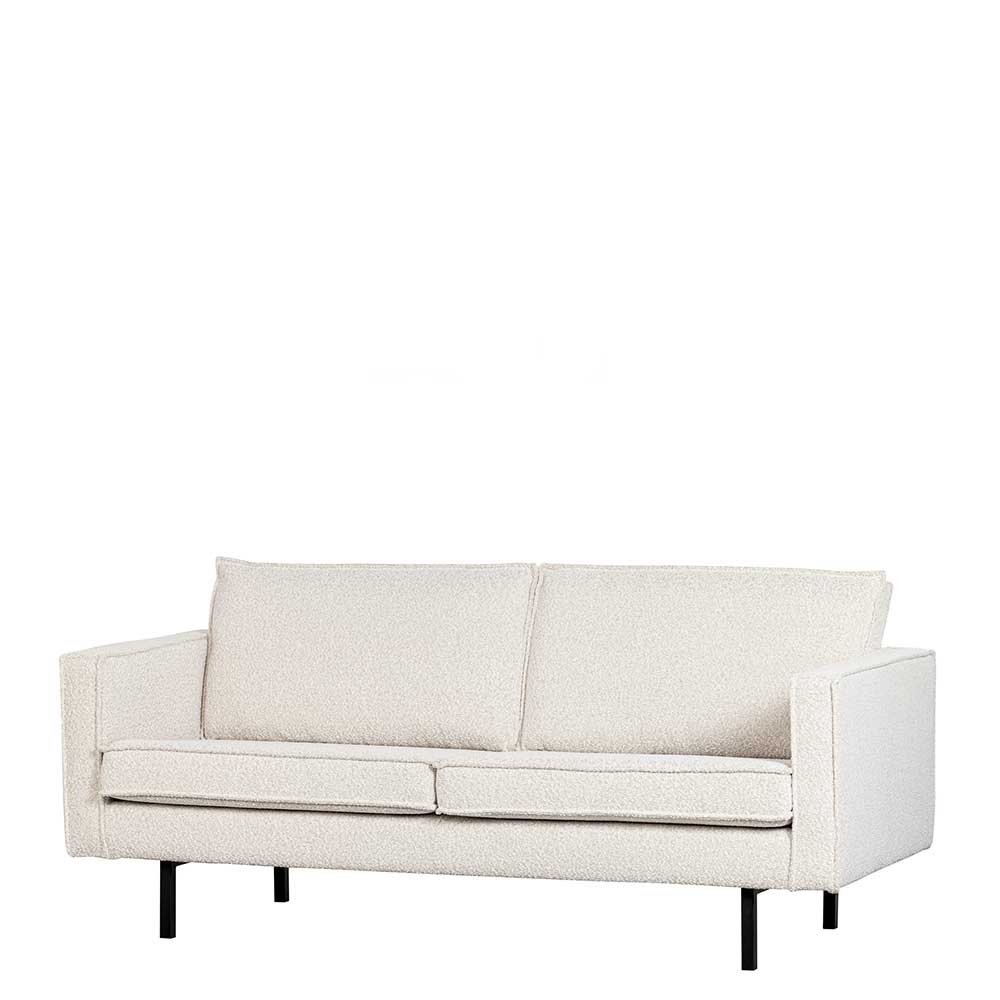 Zweisitzer Wohnzimmercouch in Beige Boucle - Elisa