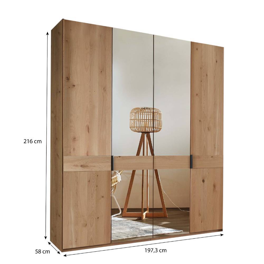4-türiger Schrank mit zwei Spiegeltüren - Yanicas