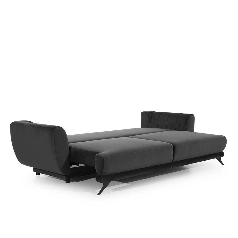 Stoff-Schlafsofa in Petrol Blau - Rinkosta