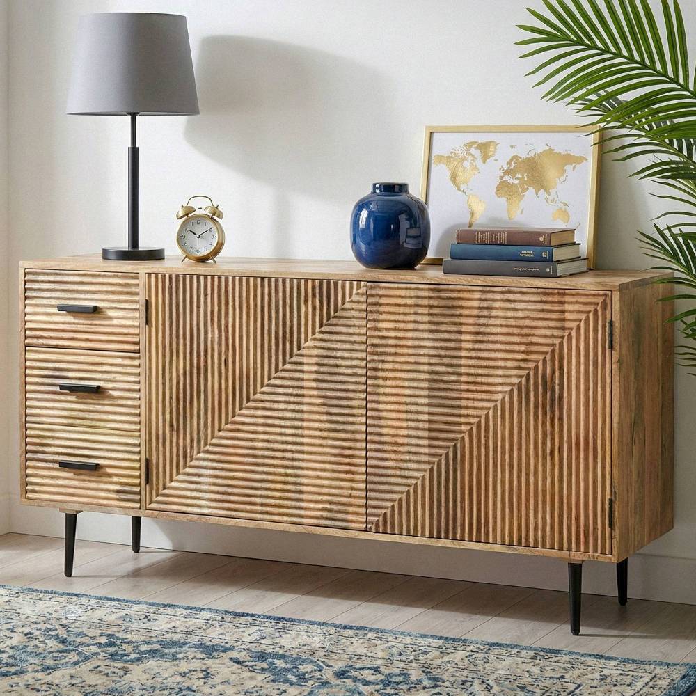 Design-Sideboard aus Mangobaum Massivholz - Beato