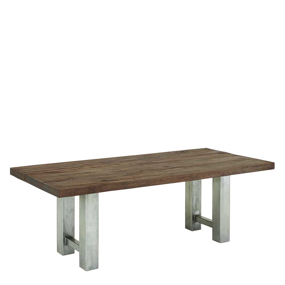 Rustikaler Industry Tisch mit Holz Wildeiche - Piave