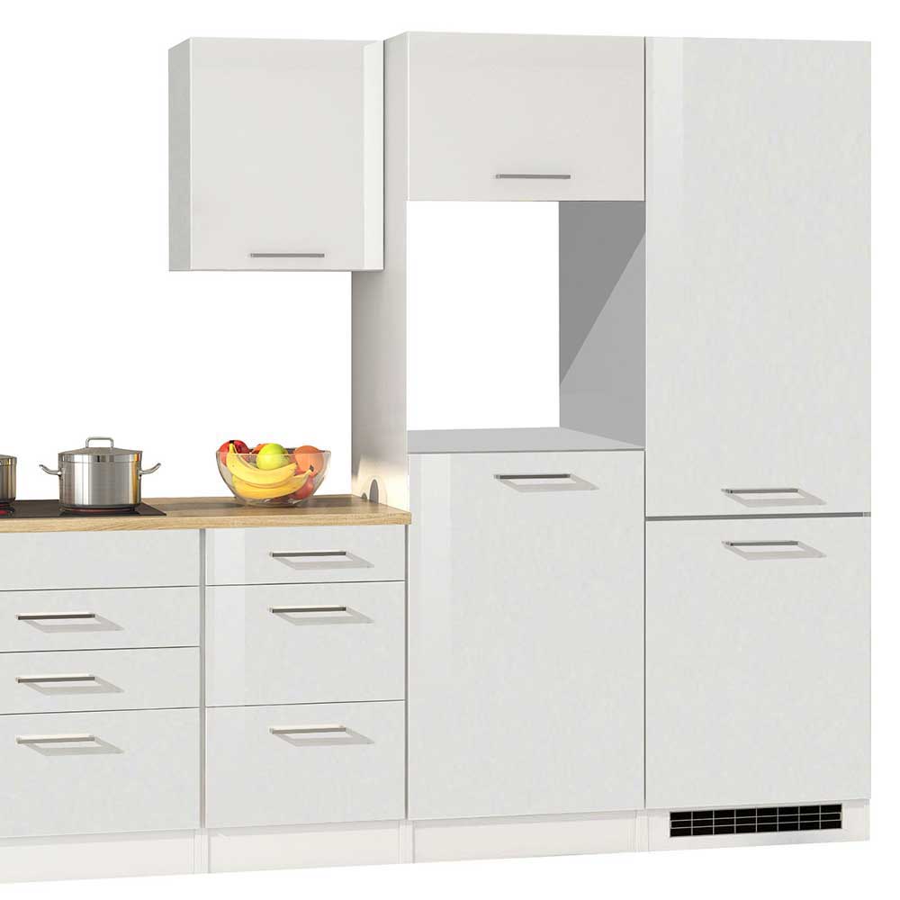 Weiße Küche ohne Geräte - Cuneo III (achtteilig)