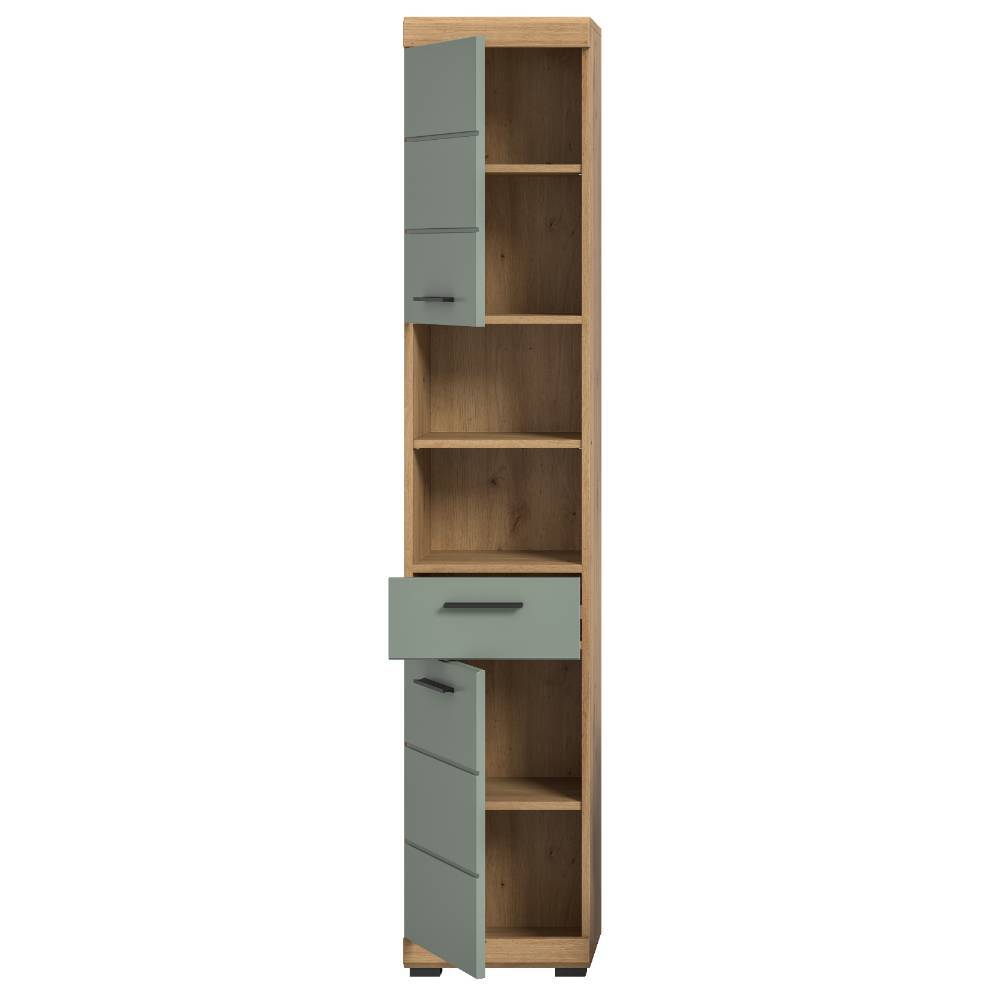 Bad-Hochschrank in Salbeigrün - Tamdato