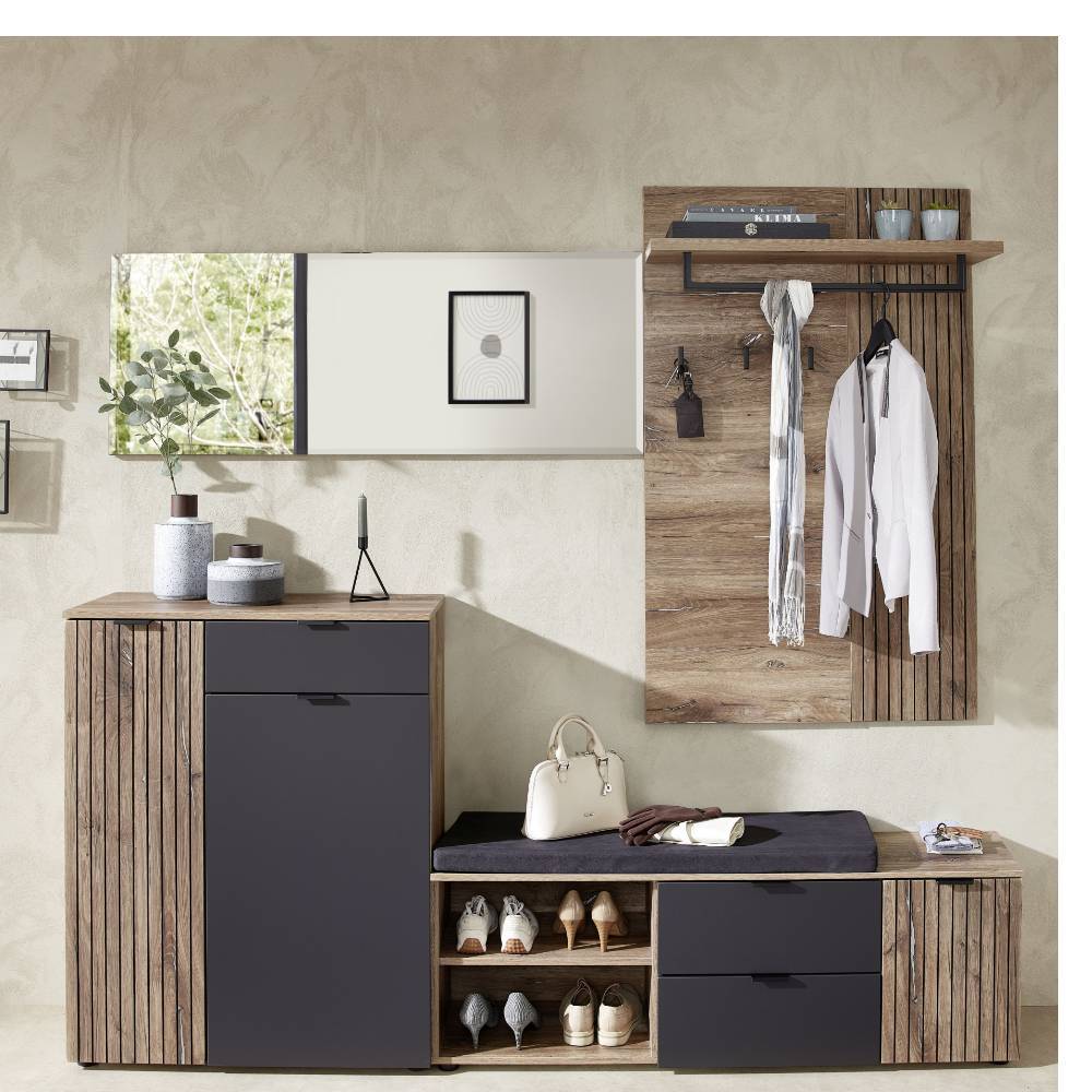 Dielenmöbel Kombination modern - Benet (vierteilig)