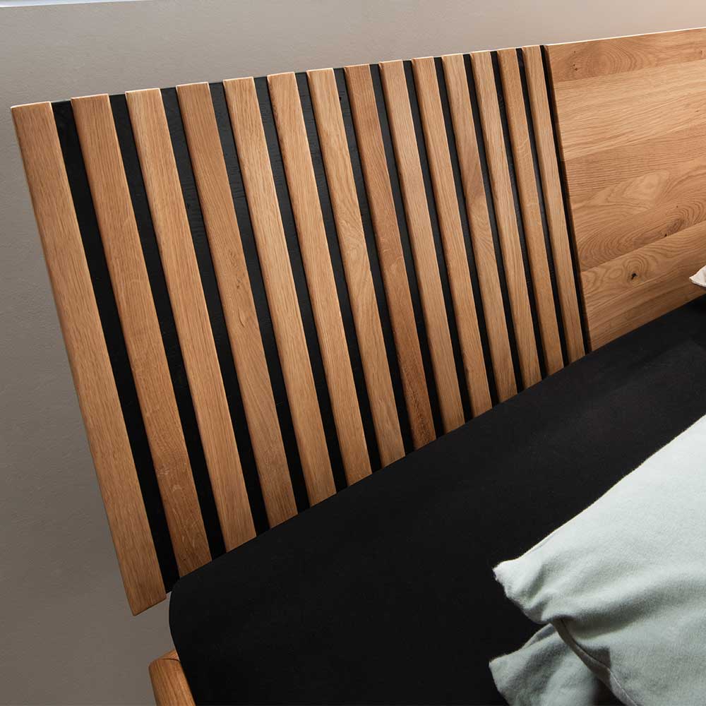 Design Holzbett aus Wildeiche Massivholz - Manarola I