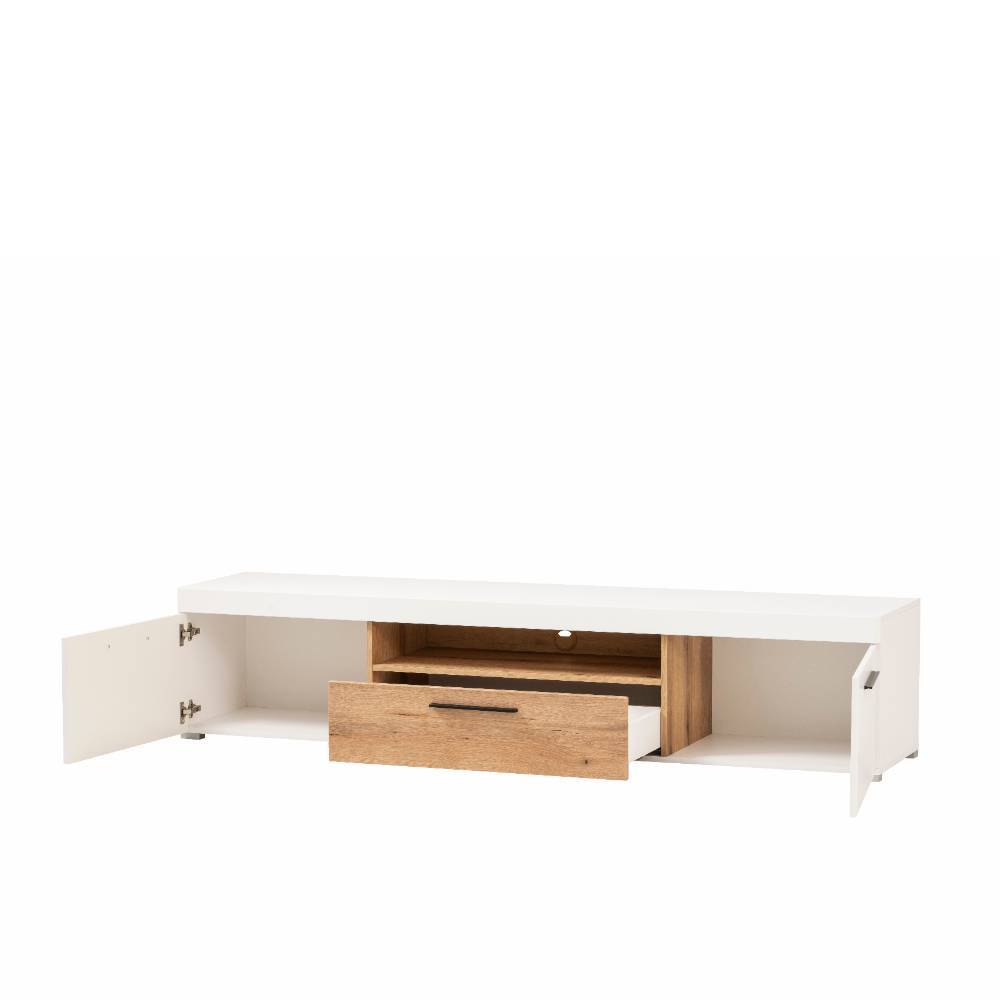 Design Wohnwand in Weiß - Acke (vierteilig)