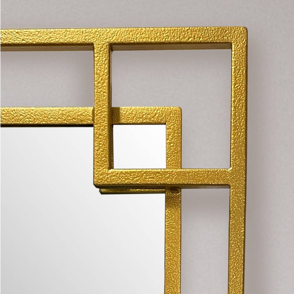 Wandspiegel mit Metallrahmen in Gold - Vulcanos