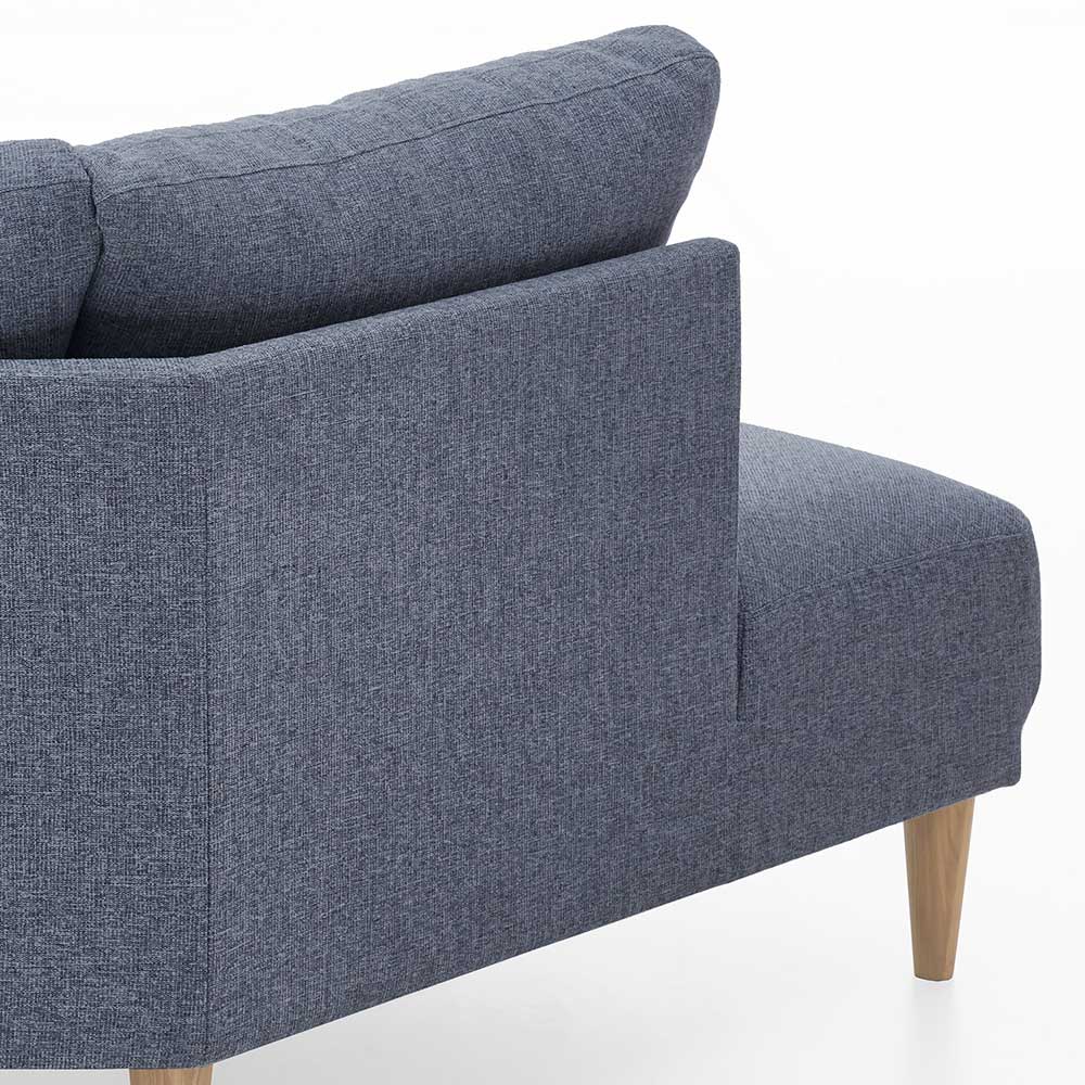 Design Sofa aus Strukturstoff in Dunkelgrau - Lionica