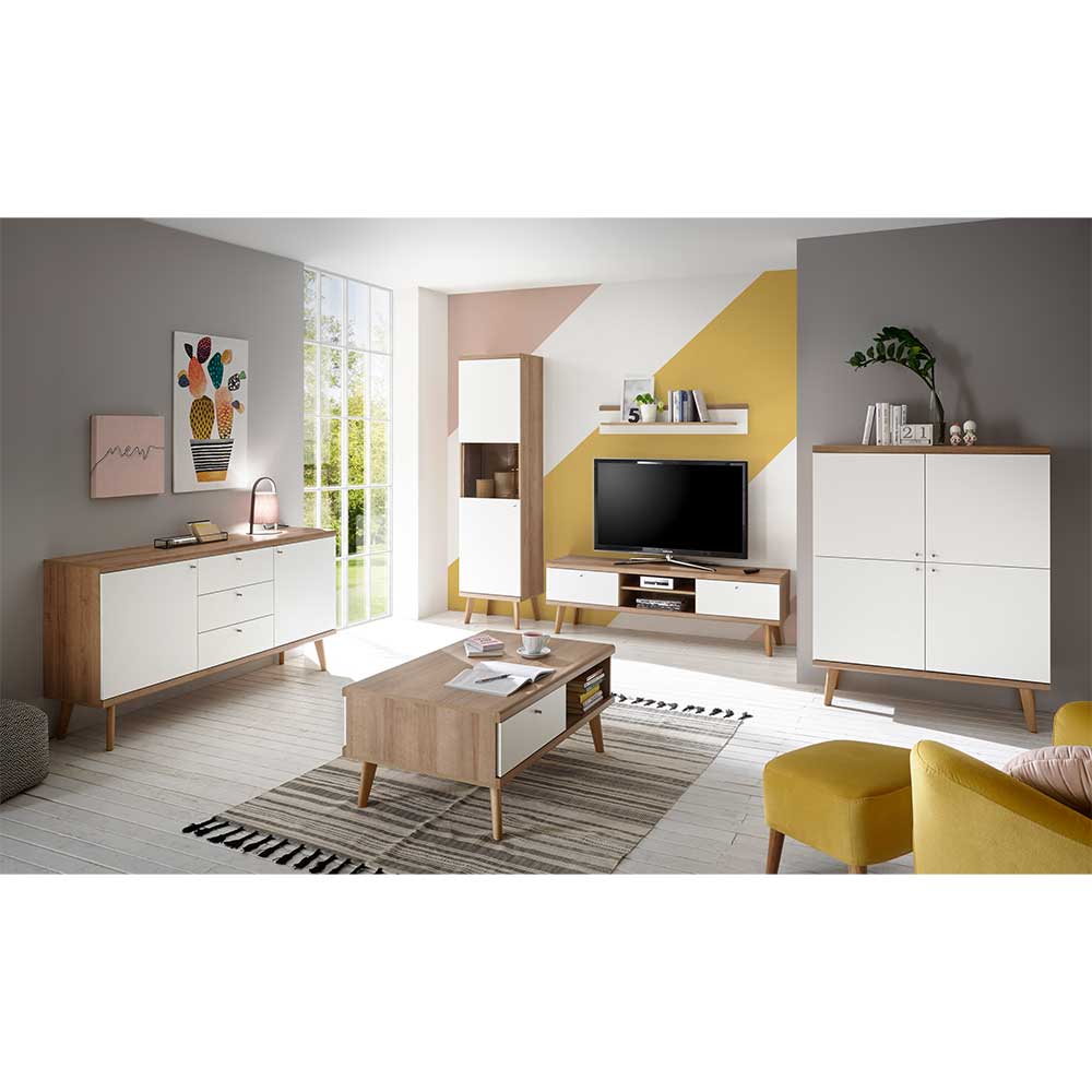 Zweifarbiges Wohnzimmer Möbel Set - Cablos (sechsteilig)