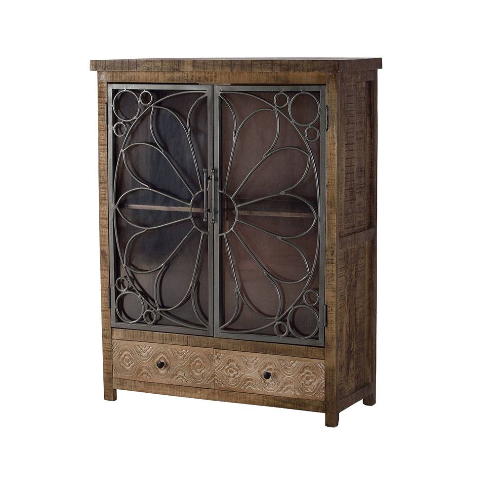 Design Highboard mit Glas Metalltüren - Everton