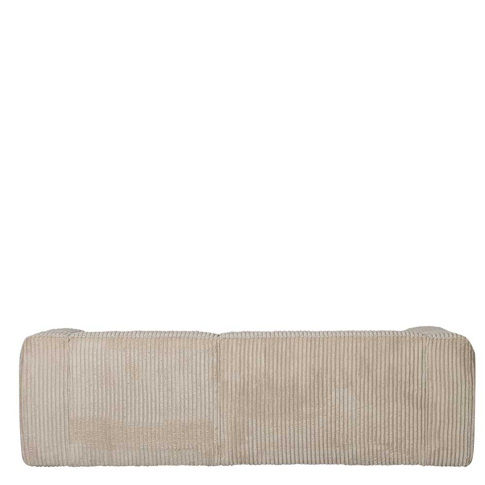 Ecksofa in Beige Ribcord - Fanandro
