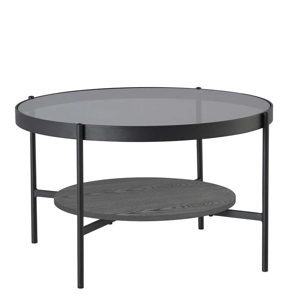 Rauchglas Couchtisch in Schwarz - Coolianda