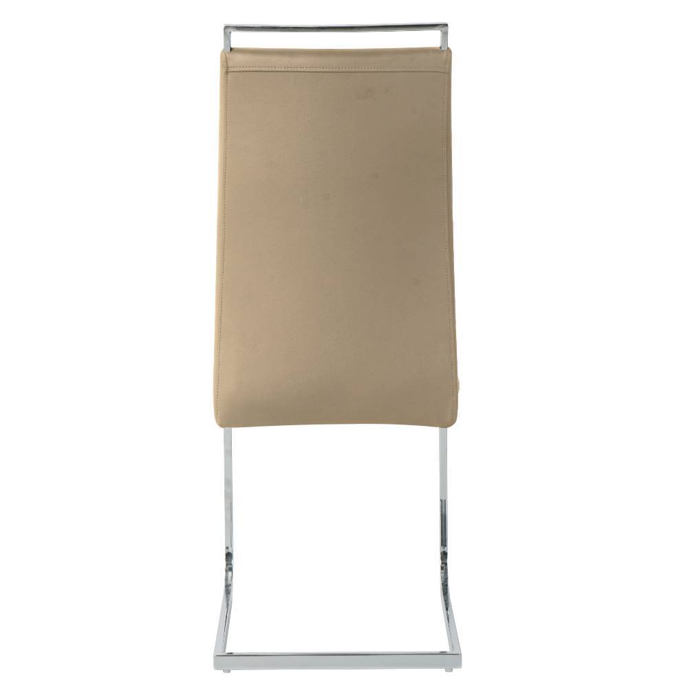 Kunstleder Freischwinger in Taupe - Fahima (2er Set)