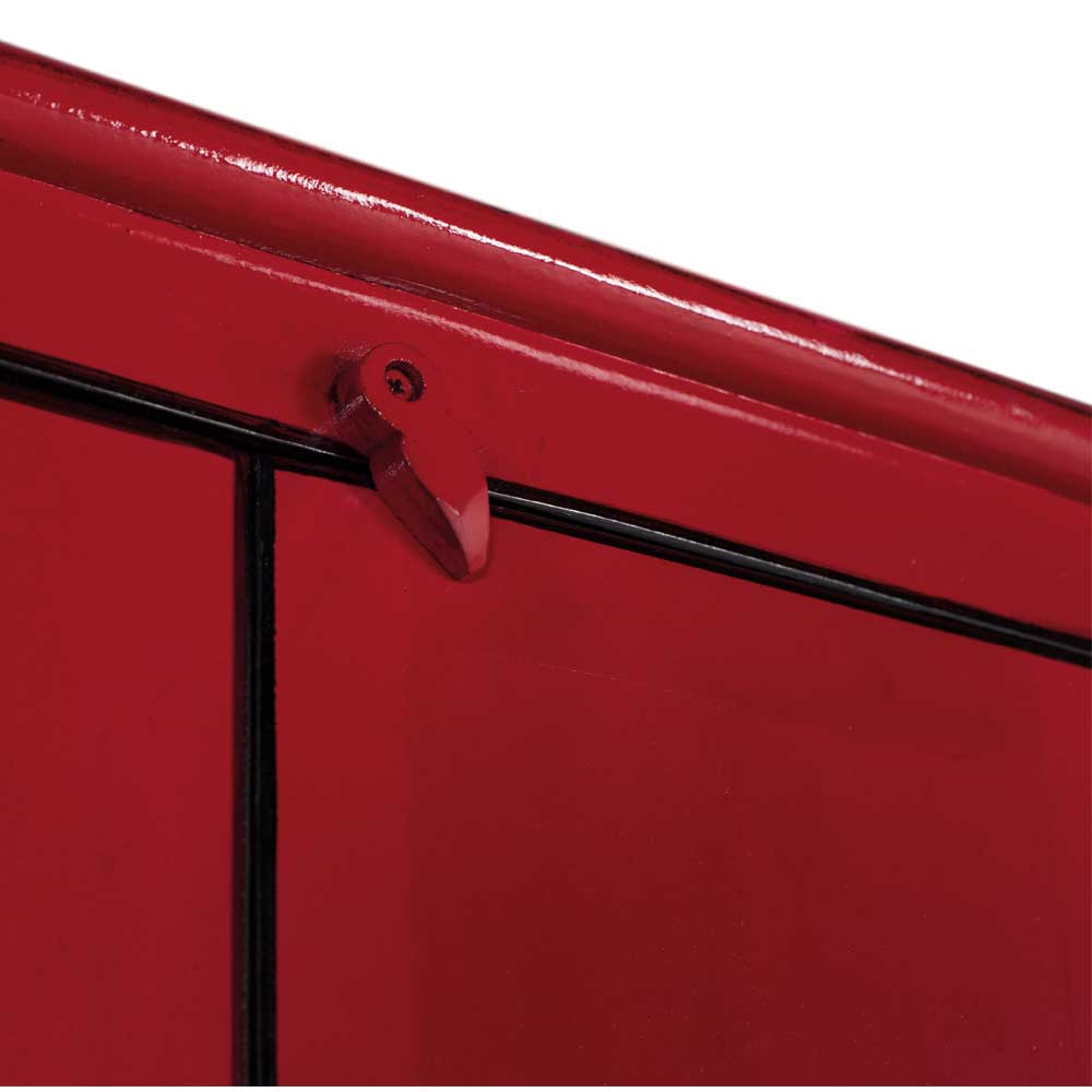 60x180x35 Massivholz Schrank in Rot lackiert - Iscian