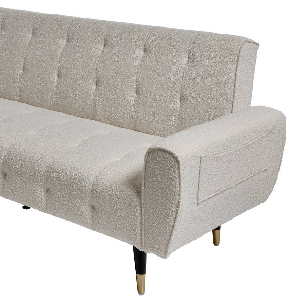 Schlafcouch in Offwhite Boucle - Omegon