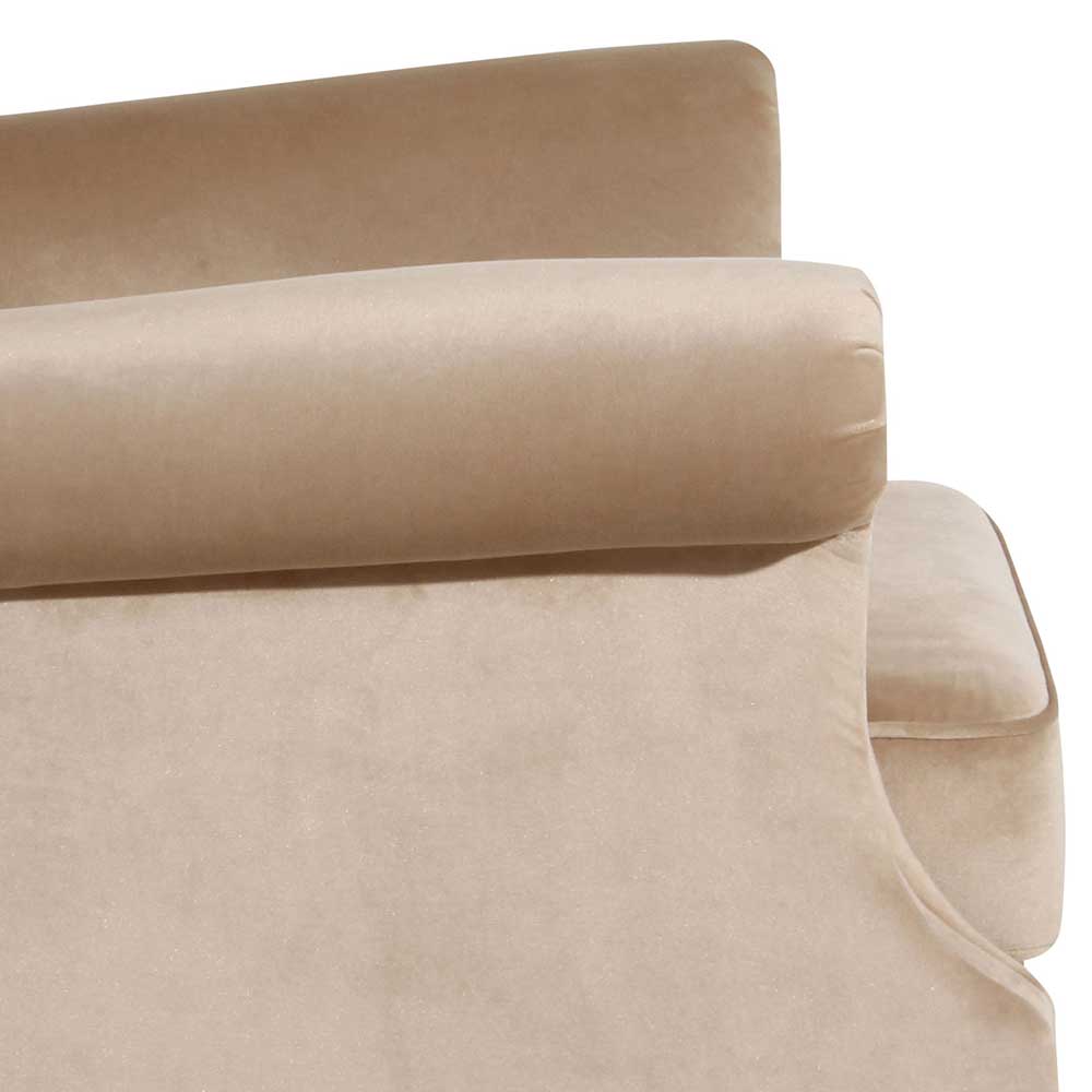 Landhaus Ohrensessel in Beige und Buche - Passe
