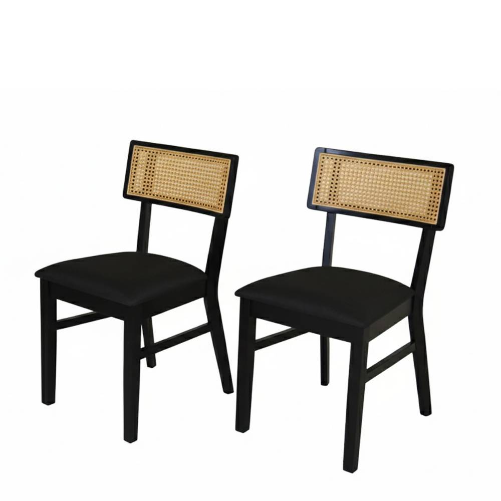 Retro Style Stühle mit Polstersitz - Venise (2er Set)