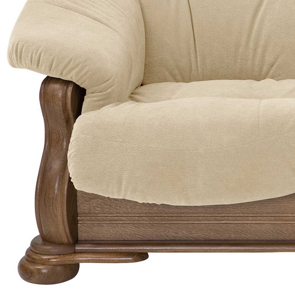 Zweisitzer Sofa in Beige Flockstoff - Sarnano